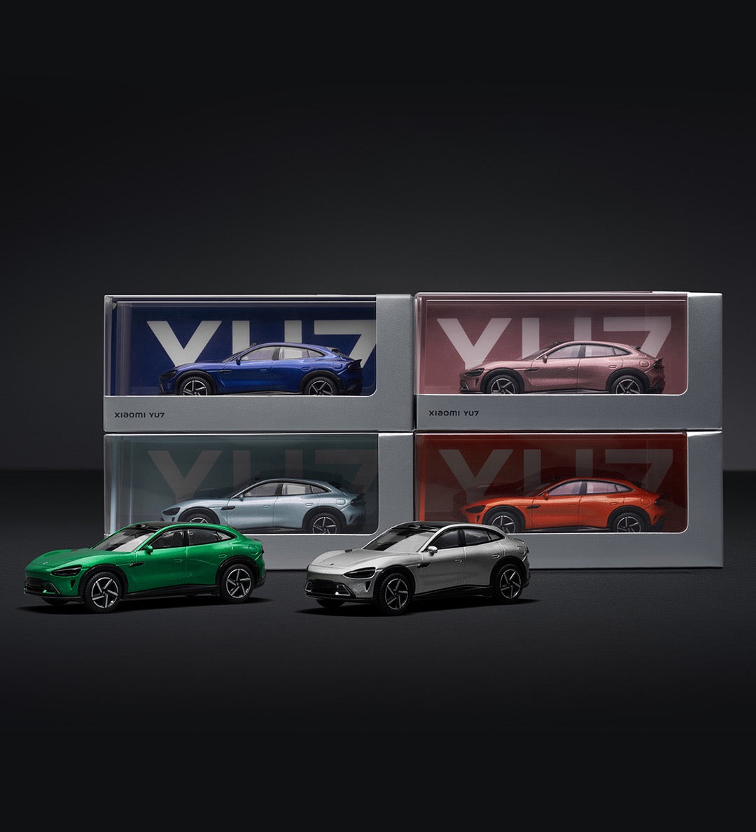 Xiaomi Modellauto-Set SU7 und YU7 1:64